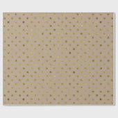 Chic Gold Glam Polka Dots Geschenkpapier (Flach)
