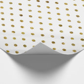 Chic Gold Glam Polka Punkte Geschenkpapier (Ecke)