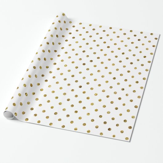 Chic Gold Glam Polka Punkte Geschenkpapier (Ungerollt)