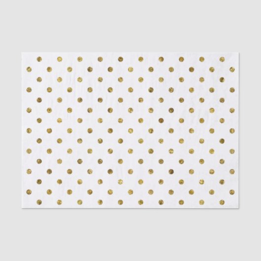 Chic Gold Glam Polka Punkte Seidenpapier (Vorderseite)