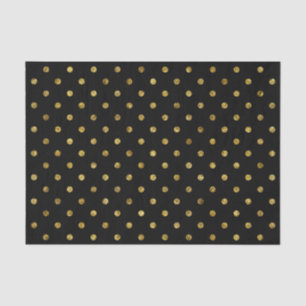 Chic Gold Glam und Black Polka Punkte Seidenpapier