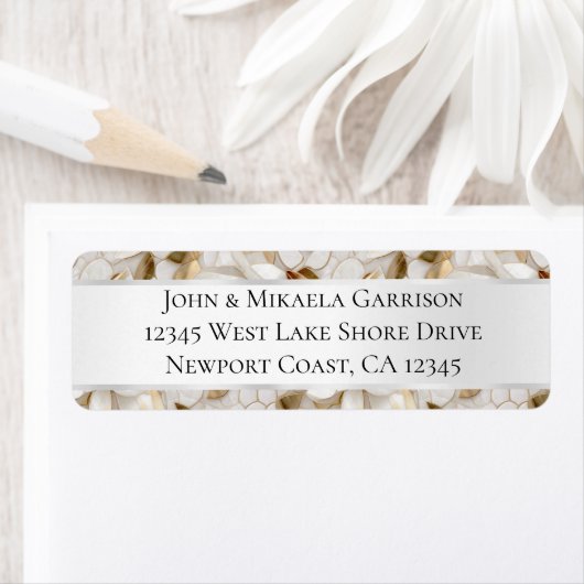 Chic Gold Glam White Lotus Blume Hochzeit (Insitu)