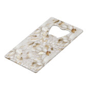 Chic Gold Glam White Lotus Blume Hochzeit Geldbeutel Flaschenöffner (Rückseite Schrägansicht)