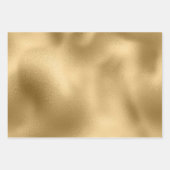 Chic Gold Glam White Lotus Blume Hochzeit Geschenkpapier Set (Vorderseite)