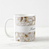 Chic Gold Glam White Lotus Blume Hochzeit Kaffeetasse (Links)