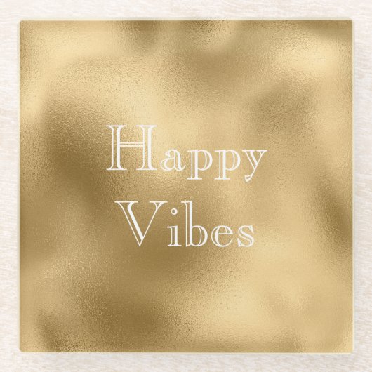 Chic Gold Glasuntersetzer (Vorderseite)