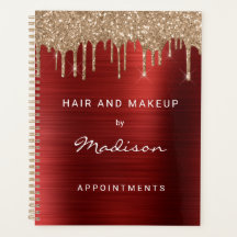 Chic Gold Glitter Drip Rot Termin