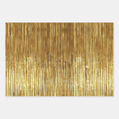 Chic Gold Glitz Geschenkpapier Set (Vorderseite 3)