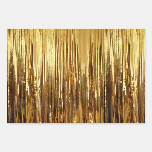 Chic Gold Glitz Geschenkpapier Set (Vorderseite 2)