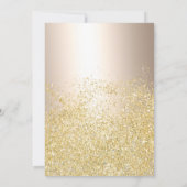 Chic Gold Glitzer Ballons Chic-Folie Quinceañera Einladung (Rückseite)