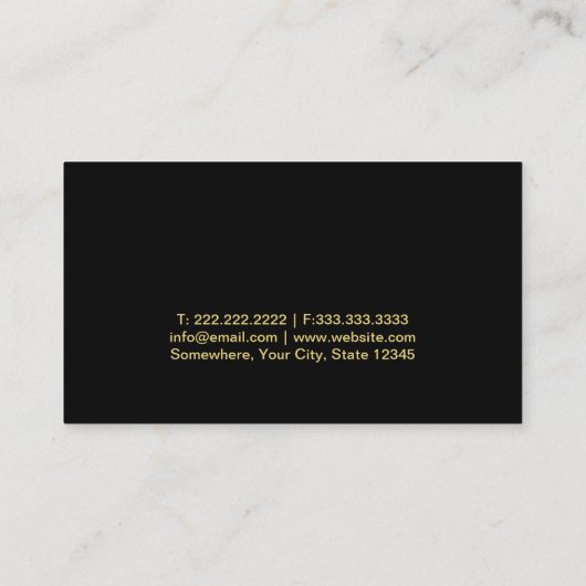 Chic Gold Glitzer Butterfly Gold Sequel Visitenkarte (Rückseite)