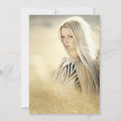 Chic Gold Glitzer Chic Drehbuch Schwarz Sweet 16 F Einladung (Rückseite)