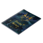 Chic Gold Glitzer Dragon Head & Dark Blue Universe Notizblock (Linke Seite)