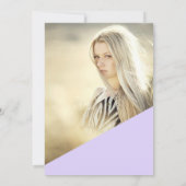 Chic Gold Glitzer Drehbuch Lavendel Sweet 16 Foto Einladung (Rückseite)