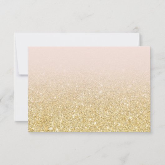 Chic gold Glitzer errush Foto Danke Sweet 16 (Rückseite)