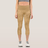 Chic Gold Glitzer Foil Sparkasse Capri Leggings (Vorderseite)
