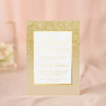 Chic gold Glitzer Glitzern ombre Sweet 16 Folieneinladung<br><div class="desc">Chic Gelb Gold Glitzer Glitzern ombre Sweet 16 Geburtstagsfeier Einladung auf Elfenbeinbeige mit echter Goldrahmen und Drehbuch.</div>
