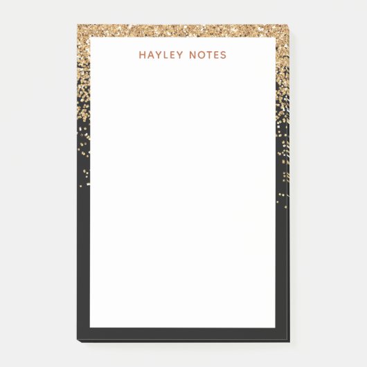 Chic Gold Glitzer Inspiration für sie Post-it Klebezettel (Vorderseite)