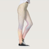 Chic Gold Glitzer Iridescent Holographic Gradient Leggings (Rechts)