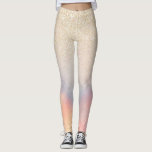 Chic Gold Glitzer Iridescent Holographic Gradient Leggings<br><div class="desc">Dieses elegante und schicke Design ist perfekt für das trendige und stilvolle Mädchen. Es zeigt Imitate gedruckten goldenen Glitzer mit rosa, pfirsichfarben, blau und lila irisierenden holografischen ombre Farbverlauf Design. Es ist modern, cool, einzigartig, glamourös und originell. ***WICHTIGE HINWEIS FÜR DESIGN: Für individuelle Designanfragen, wie z.B. passende Produktanfragen, Farbänderungen, Platzierungsänderungen...</div>