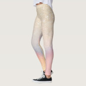 Chic Gold Glitzer Iridescent Holographic Gradient Leggings (Links)