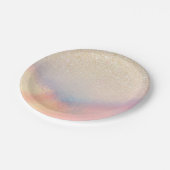 Chic Gold Glitzer Iridescent Holographic Gradient Pappteller (Schrägansicht)