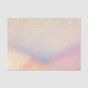Chic Gold Glitzer Iridescent Holographic Gradient Seidenpapier