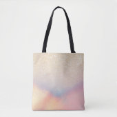 Chic Gold Glitzer Iridescent Holographic Gradient Tasche (Vorderseite)