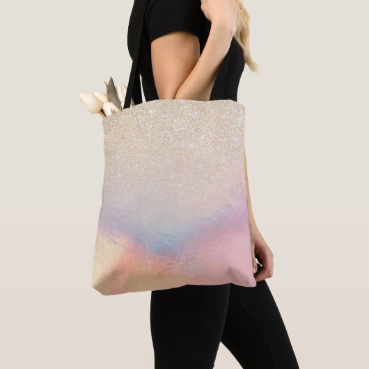 Chic Gold Glitzer Iridescent Holographic Gradient Tasche (Von Nahem)