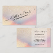 Chic Gold Glitzer Iridescent Holographic Gradient Visitenkarte (Vorne/Hinten)