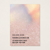 Chic Gold Glitzer Iridescent Logo Nekklasseanzeige (Rückseite)