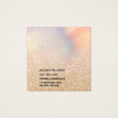 Chic Gold Glitzer Iridescent Necklace Display Card (Rückseite)