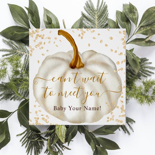 Chic gold Glitzer Kürbis Aquarelltuchdusche Poster