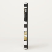 Chic Gold Glitzer Lippen & Streifen Monogramm Case-Mate iPhone Hülle (Hinten/Links)