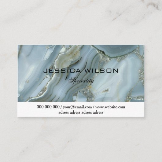 Chic Gold Glitzer Marmorkarte Visitenkarte (Vorderseite)