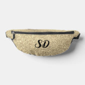 Chic Gold Glitzer Monogram Bauchtasche (Ablage )