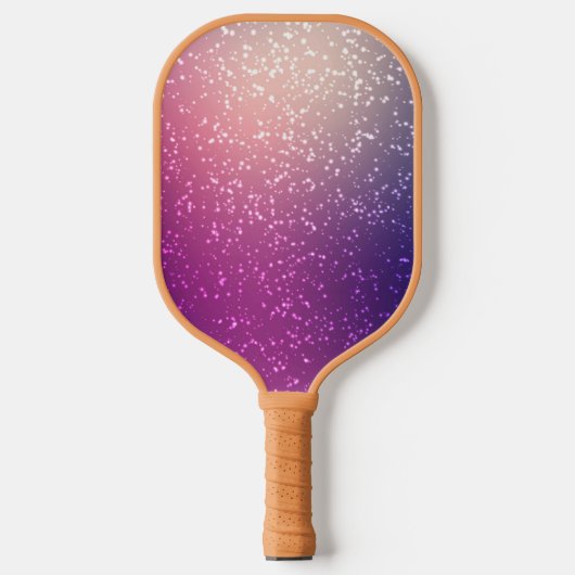 Chic Gold Glitzer Monogram Script Name Pickleball Schläger (Vorderseite)