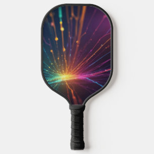 Chic Gold Glitzer Monogram Script Name Pickleball Schläger