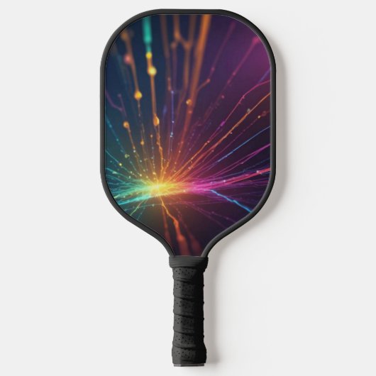 Chic Gold Glitzer Monogram Script Name Pickleball Schläger (Vorderseite)