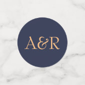 Chic Gold Glitzer Navy Blue Foto Hochzeit Konfetti (Klein Vorderseite)