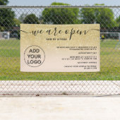 Chic gold Glitzer ombre Logo rot Rosa Wir sind off Banner (Insitu)