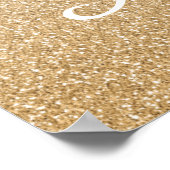 Chic Gold Glitzer Ombre Party Willkommen Poster (Ecke)