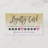 Chic gold Glitzer ombre script makeup marmor 10 Treuekarte (Vorderseite)