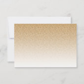 Chic gold Glitzer ombre Sweet 16 UAWG Einladung (Rückseite)