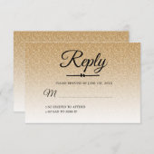 Chic gold Glitzer ombre Sweet 16 UAWG Einladung (Vorne/Hinten)