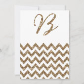CHIC GOLD GLITZER PRINT WEDEDING INVITATION EINLADUNG (Vorderseite)