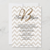 CHIC GOLD GLITZER PRINT WEDEDING INVITATION EINLADUNG (Rückseite)