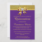 Chic Gold Glitzer Quinceanera Einladung (Vorderseite)