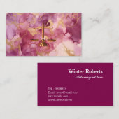 Chic gold Glitzer Rose Marmoranwaltskarte Visitenkarte (Vorne/Hinten)