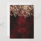 Chic Gold Glitzer Rotes Weihnachtsfest Party Einladung (Rückseite)